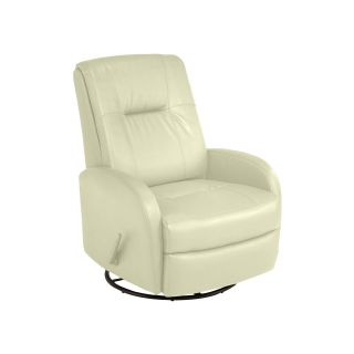 Best Chairs, Inc. Modern PerformaBlend Swivel Glider Recliner, White