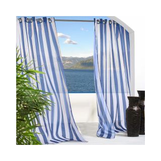 Escape Stripe Grommet Top Outdoor Curtain Panel
