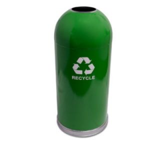 Witt Industries 35 in Indoor Recycling Container w/ 15 gal Capacity & 15 in Diameter, Green