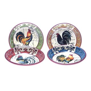 Certified International Lille Rooster 9 in Pasta/ Soup Bowls (set Of 4)