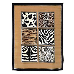 African Adventure Mixed Skins Area Rug (5x7)
