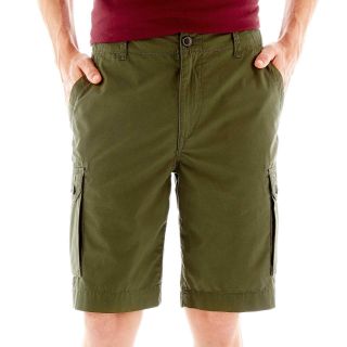 ARIZONA Poplin Cargo Shorts, Green, Mens