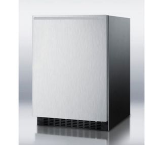 Summit Refrigeration Outdoor Beverage Refrigerator w/ Auto Defrost, Sealed Back & Thin Handle, Black, 4.9 cu ft