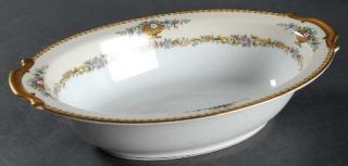 Noritake Romola 10 Oval Vegetable Bowl, Fine China Dinnerware   Yellow/Rust Bor