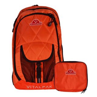 VitalPak Medical Backpack with Removable Snap in Essentials Kit Red/Burgundy  