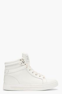 Marc By Marc Jacobs White Leather Cute Kicks High_top Sneakers