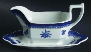 Wedgwood Springfield Gravy Boat with Attached Underplate, Fine China Dinnerware
