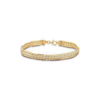 10K Gold Woven Rope Bracelet, Womens