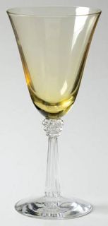 Fostoria Sceptre Amber (Topaz) Wine Glass   Stem #6017, Amber/Topaz Bowl