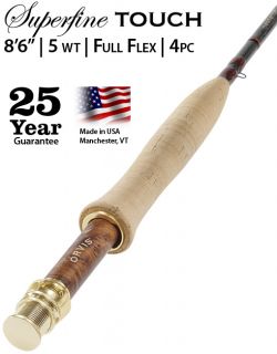 Superfine Touch 5 weight 86 Fly Rod full Flex