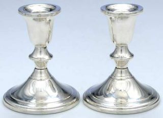 Towle Craftsman (Sterling, 1932, Hollowware) Pair of Weighted Candleholder   Ste