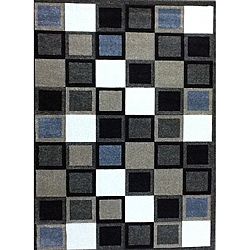 Modern Deco Fume Squares Rug (79 X 105)