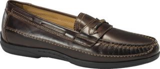 Mens Dockers Kingston   Brown Burnished Full Grain Leather Penny Loafers