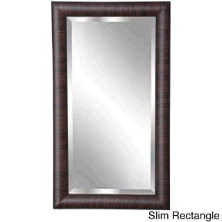 Rayne Maple And Brown Ribbed Wall Mirror
