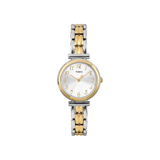 Timex Womens Two Tone Watch, White