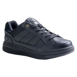 Mens Dickies Athletic Skate Genuine Leather Slip Resistant Sneakers   Black 7.5