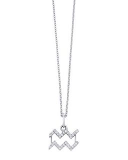 14K Aquarius Diamond Pendant Necklace