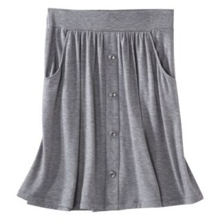 Merona Petites Button Front Skirt   Gray SP