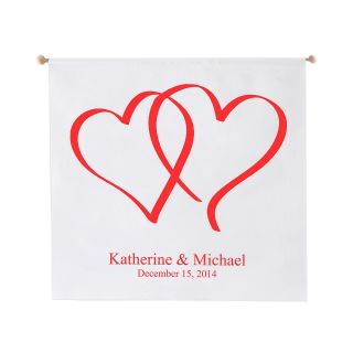 Heart Wedding Banner, White