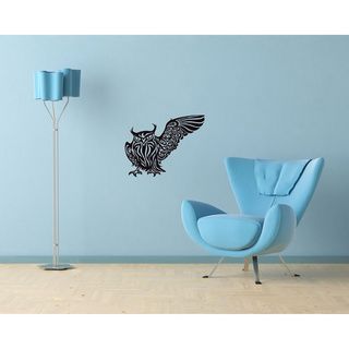 Owl Vinyl Wall Decal (Glossy blackMaterials VinylQuantity One (1) decalSetting IndoorDimensions 25 inches wide x 35 inches longEasy to apply )