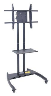 Luxor Furniture Adjustable Rotating TV Stand w/ 100 lb Capacity & Locking Casters