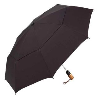 Auto Open/Close Vented Compact Eco Umbrella   Black 43