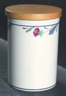 Lenox China Poppies On Blue (For The Blue) Medium Canister with Lid, Fine China