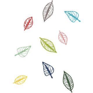 UMBRA Set of 9 Natura Leaf Wall Decor   Multicolor, Assorted Colour