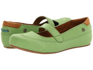 MOZO Fab Flat Canvas Womens Flat Shoes (Green)