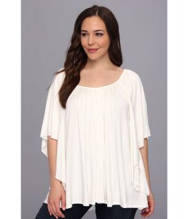 Rachel Pally Plus Size Kumiko Top White Label   Exclusive Womens Short Sleeve Pullover (White)