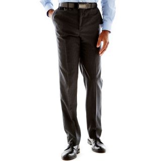 CLAIBORNE Pinstriped Slim Fit Wool Suit Pants, Gray, Mens