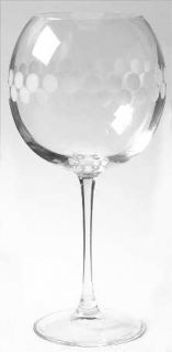 Mikasa Cheers Too Balloon Wine   Clear,Various Geometric Lines,Waves,Dots
