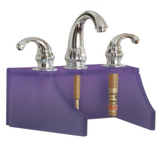 Tempered Glass Frosted Violet Faucet Stand