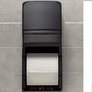 Twin Roll Plastic Toilet Tissue Dispenser   6X6x13 1/4   Smoke   Smoke  (RD002501)