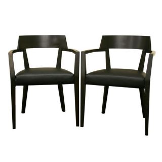 Laine Wenge Wood/ Faux Leather Modern Dining Chairs (set Of 2)