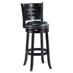 Brooklyn Cappuccino Woven Back Swivel Bar Stool