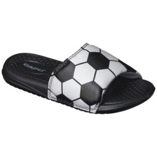 Boys Soccer Slide Sandals   Black 1 2
