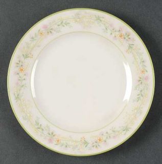 Noritake Cortege Bread & Butter Plate, Fine China Dinnerware   Pink&Yellow Flowe