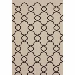 Nuloom Handmade Flatweave Marrakesh Trellis Natural Wool Rug (76 X 96) (Brown Style ContemporaryPattern AbstractTip We recommend the use of a non skid pad to keep the rug in place on smooth surfaces.All rug sizes are approximate. Due to the difference 