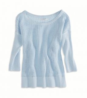 Windmill Blue AE Open Knit Sweater, Womens XXS