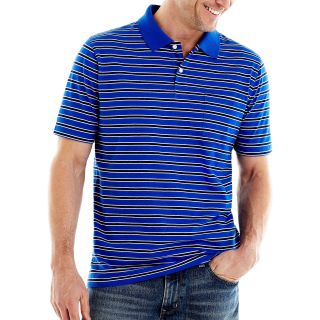 St. Johns Bay Bar Striped Polo Shirt, Blue, Mens