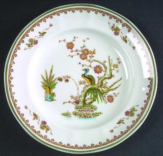Wedgwood Old Chelsea Bread & Butter Plate, Fine China Dinnerware   Green&Maroon