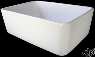 Alfi Brand AB503W Kitchen Sink, 23 Fireclay Single Bowl Farmhouse White