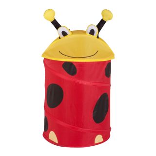HONEY CAN DO Honey Can Do Ladybug Medium Pop Up Hamper, Red/Yellow