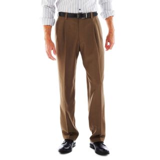 Haggar Eclo Smart Fiber Pleated Dress Pants, Khaki, Mens