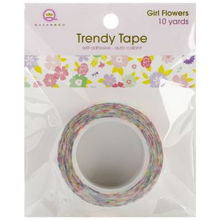 Girl Trendy Tape 15mm X 10yds flowers