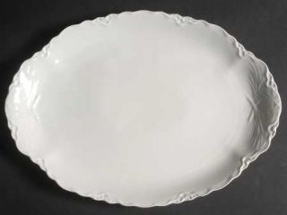 Hutschenreuther Racine (All White) 15 Oval Serving Platter, Fine China Dinnerwa