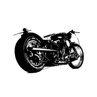 Custom Retro Bike Vinyl Wall Art Decal (BlackEasy to apply You will get the instructionDimensions 22 inches wide x 35 inches long )