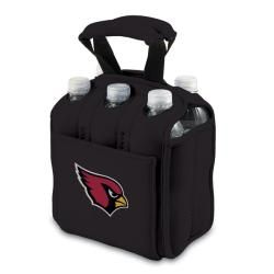 Picnic Time Arizona Cardinals Six Pack Bottle Holder (BlackDimensions 6.75 inches high x 9.5 inches wide x 4.5 inches deepCompact designDouble top handlesSix (6) individual compartmentsTwo (2) interior chambers to hold gel or ice packs (not included) )