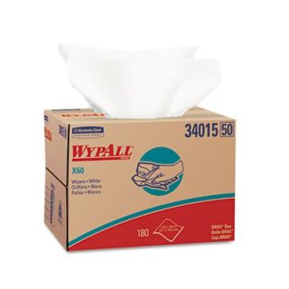 KIMBERLY CLARK White WypAll 34015 X60 Teri Reinforced Wipes in